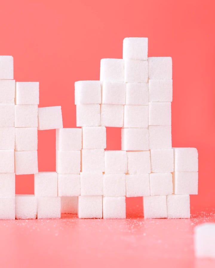 sugarcubes with pink background